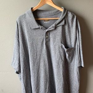 Gray Short-Sleeve Polo 4XL